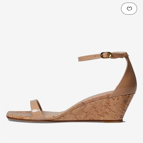 Stuart Weitzman Nudistcurve 50 Ankle Strap Wedge Sandals, New, Size EU 36 US 5.5 - Picture 2 of 12